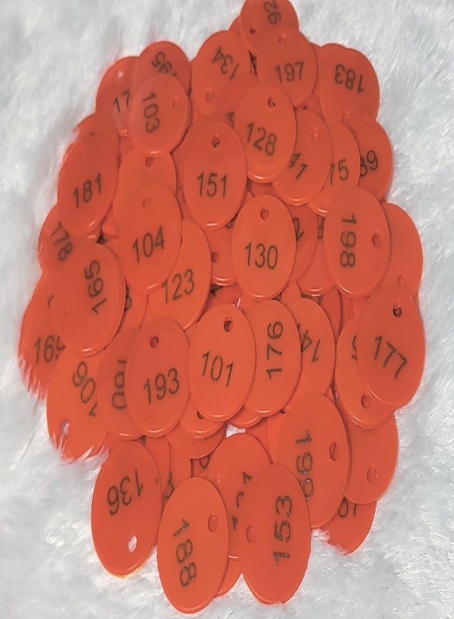 MOREL Orange Embossed Plastic Round Shape Token Coin with Hole USE for Shop, Board Games, Stores, Casino, School.|1 to 500 Numerical Embossed Coins. - Image 3